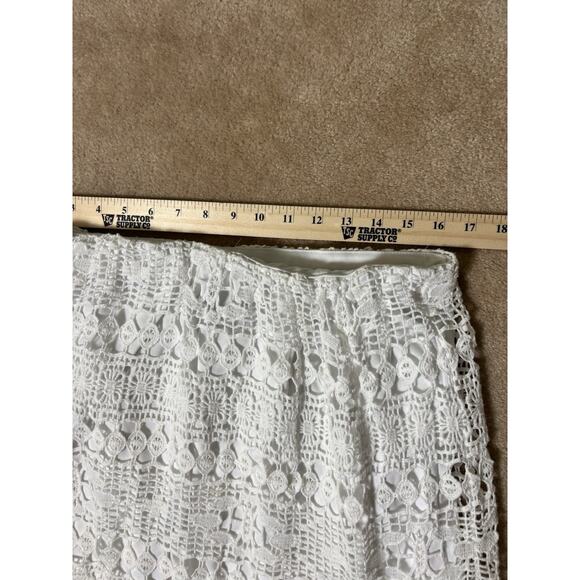Lane Bryant Pull on white Boho crochet skirt size 18 - Picture 4 of 5